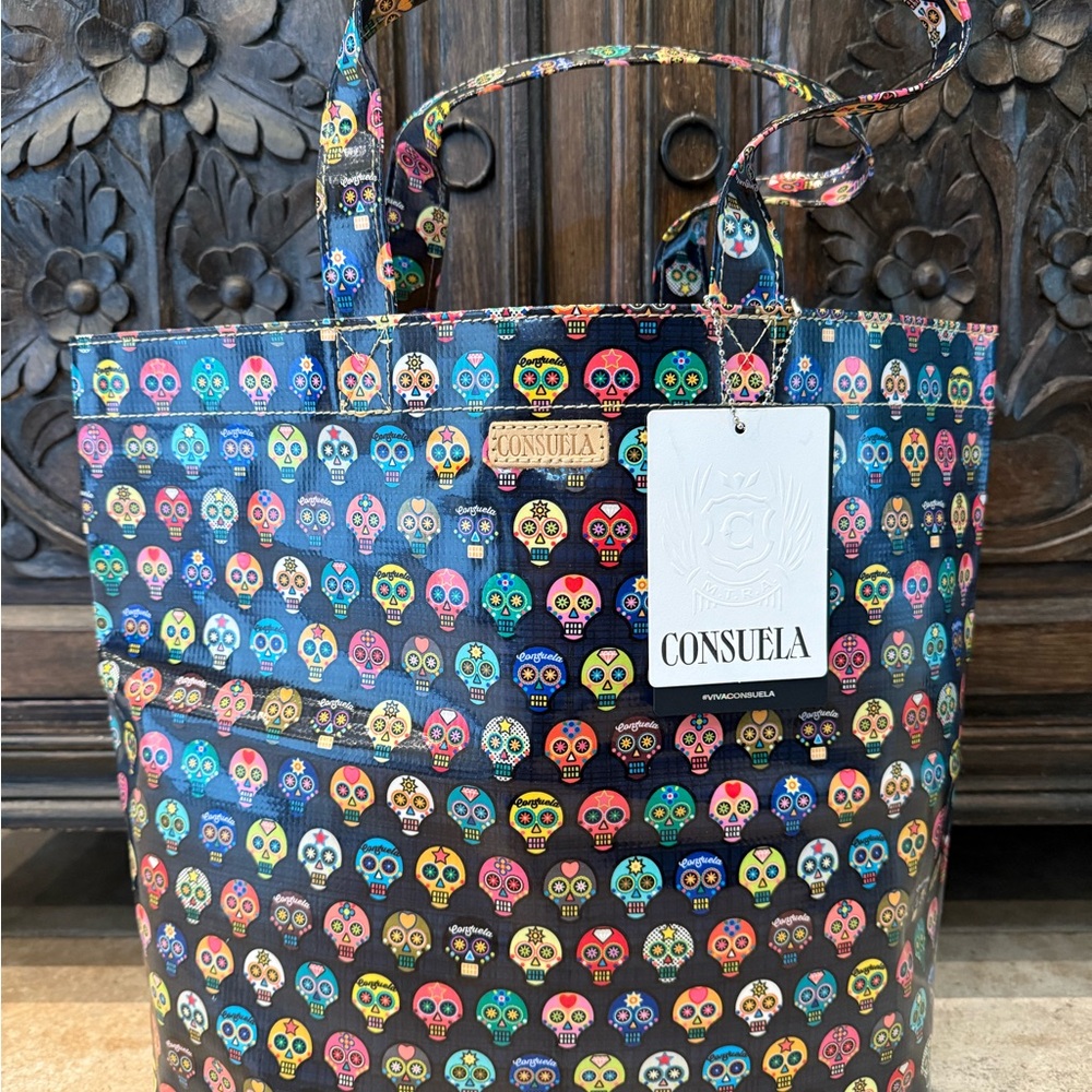 Consuela Multicolor Tiny Skull Tote Bag